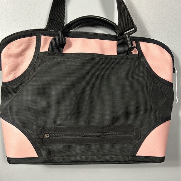 Waterfield by sfdesigns canvas & leather pink black laptop shoulder bag - Picture 17 of 17